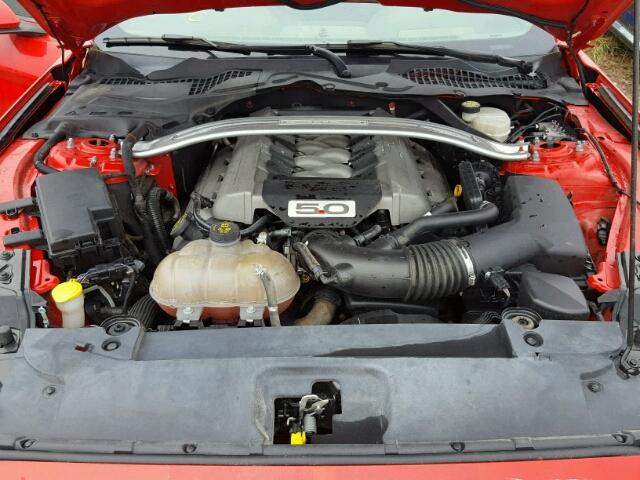 1FA6P8CF8G5206089 - 2016 FORD MUSTANG RED photo 7