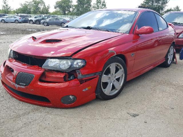 6G2VX12UX5L367248 - 2005 PONTIAC GTO RED photo 2