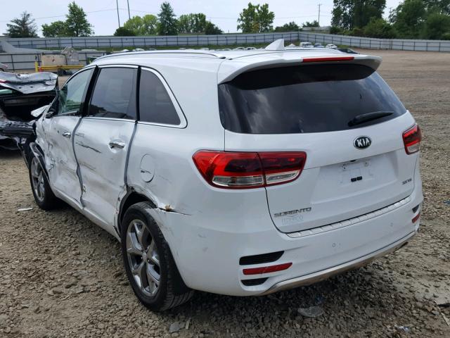 5XYPK4A59GG015515 - 2016 KIA SORENTO SX WHITE photo 3