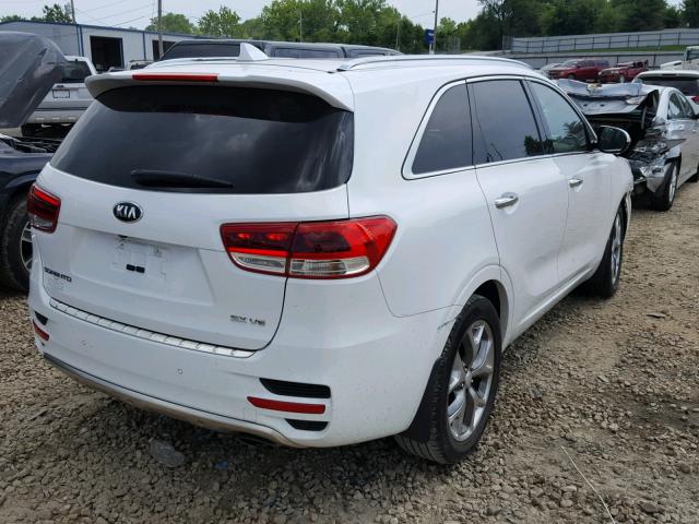 5XYPK4A59GG015515 - 2016 KIA SORENTO SX WHITE photo 4