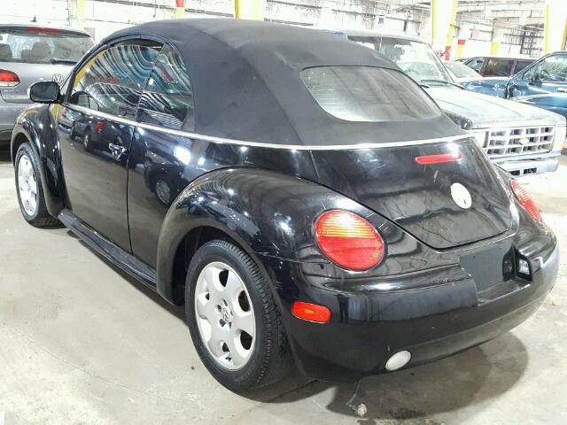 3VWCK21YX3M307536 - 2003 VOLKSWAGEN NEW BEETLE 黑色 照片 3