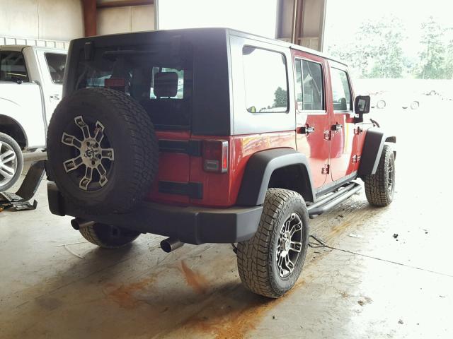 1J4GA39137L209566 - 2007 JEEP WRANGLER X RED photo 4