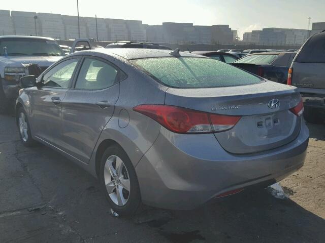 KMHDH4AE2DU974844 - 2013 HYUNDAI ELANTRA GL GRAY photo 3