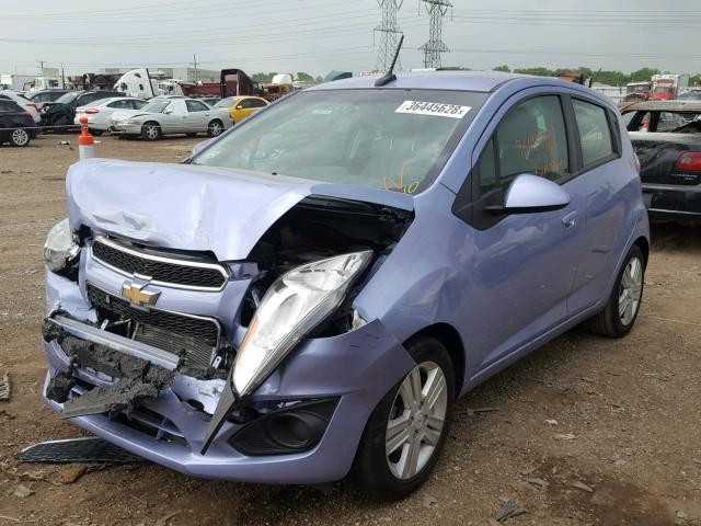 KL8CD6S99EC495717 - 2014 CHEVROLET SPARK 1LT BLUE photo 2