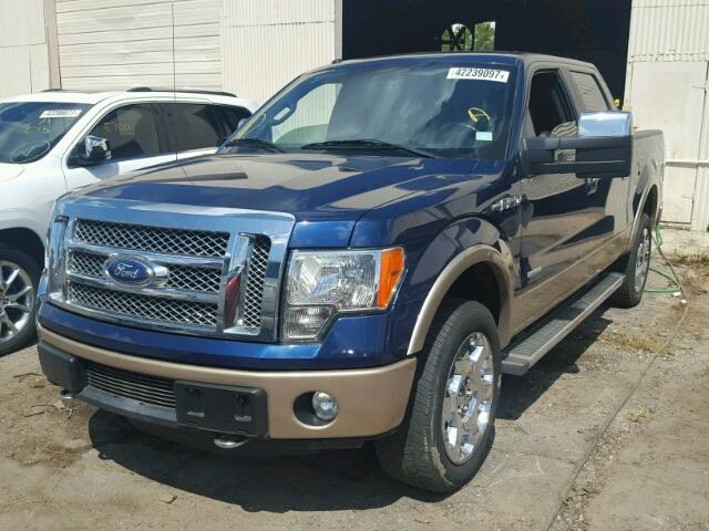 1FTFW1ETXBFC55594 - 2011 FORD F150 SUPER BLUE photo 2