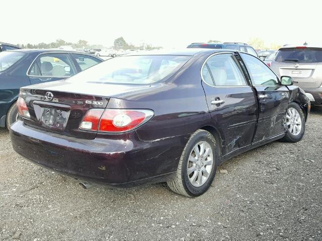 JTHBF30G936019295 - 2003 LEXUS ES 300 PURPLE photo 4