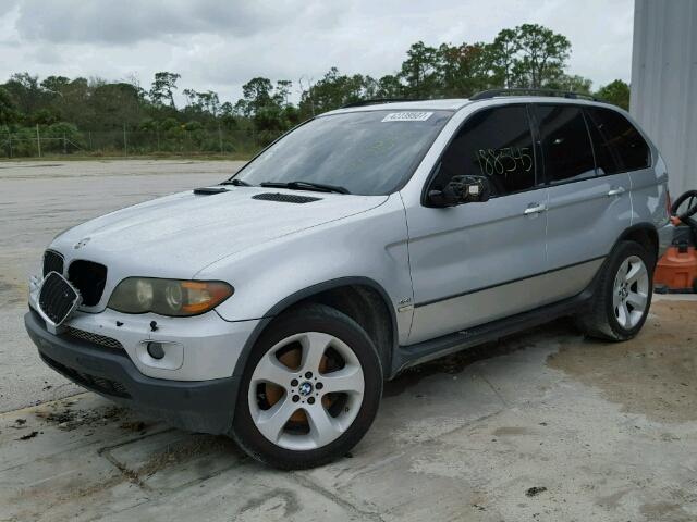 5UXFB53554LV01381 - 2004 BMW X5 SILVER photo 2