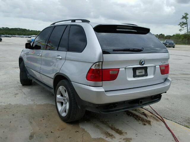 5UXFB53554LV01381 - 2004 BMW X5 SILVER photo 3