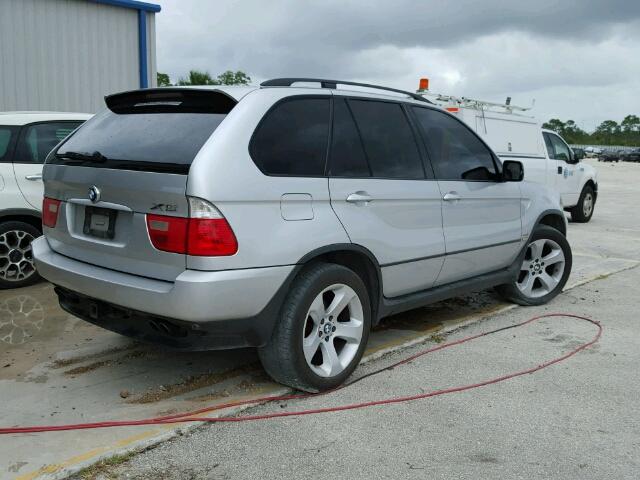 5UXFB53554LV01381 - 2004 BMW X5 SILVER photo 4