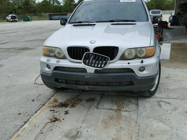 5UXFB53554LV01381 - 2004 BMW X5 SILVER photo 9