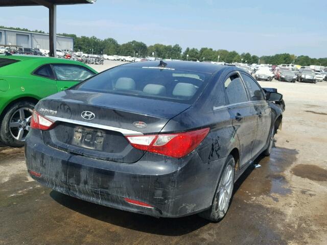 5NPEB4AC6DH810001 - 2013 HYUNDAI SONATA GLS BLACK photo 4