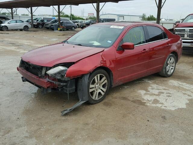 3FAFP08186R156319 - 2006 FORD FUSION SEL RED photo 2