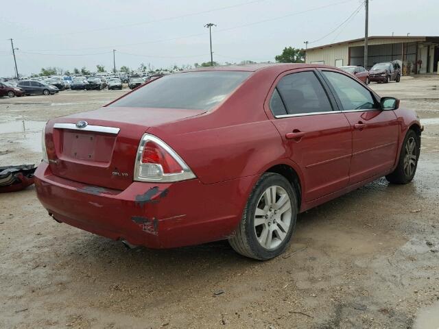 3FAFP08186R156319 - 2006 FORD FUSION SEL RED photo 4