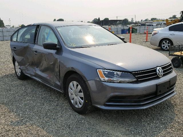 3VW2K7AJ2FM262575 - 2015 VOLKSWAGEN JETTA BASE GRAY photo 1