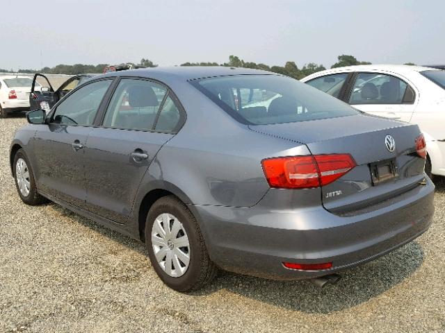3VW2K7AJ2FM262575 - 2015 VOLKSWAGEN JETTA BASE 灰色 照片 3