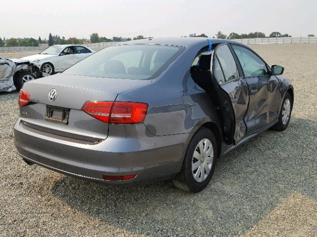 3VW2K7AJ2FM262575 - 2015 VOLKSWAGEN JETTA BASE 灰色 照片 4