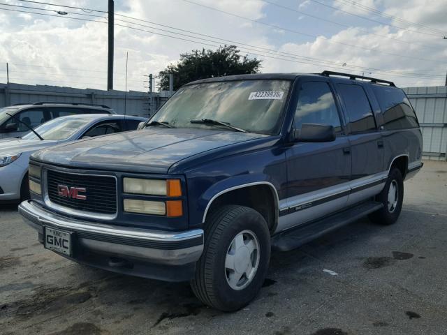 1GKFK16R3VJ718423 - 1997 GMC SUBURBAN K BLUE photo 2