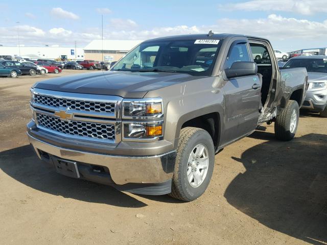 3GCUKREH6EG217862 - 2014 CHEVROLET SILVERADO BROWN photo 2