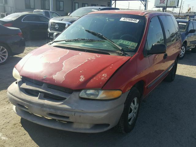 2B4GP25RXXR360189 - 1999 DODGE CARAVAN RED photo 2