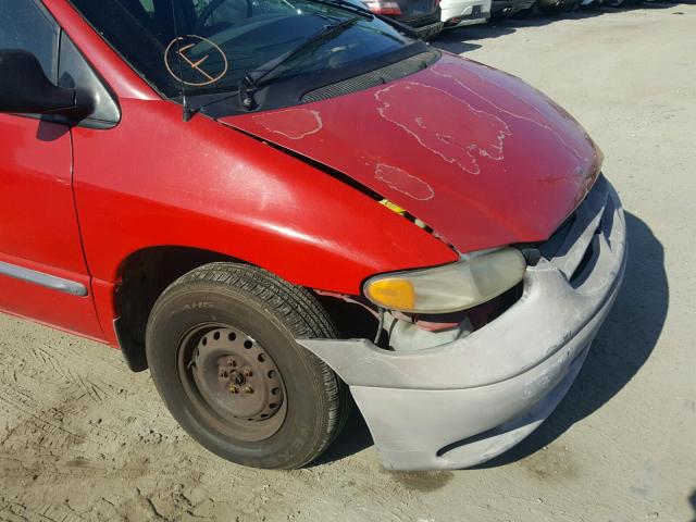 2B4GP25RXXR360189 - 1999 DODGE CARAVAN RED photo 9