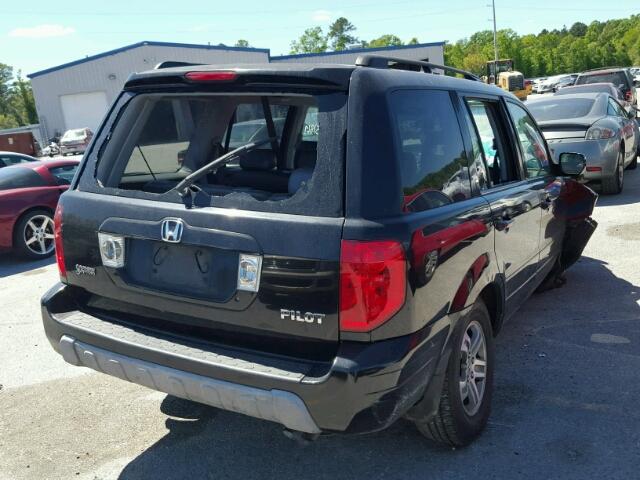 5FNYF18514B010101 - 2004 HONDA PILOT EXL BLACK photo 4