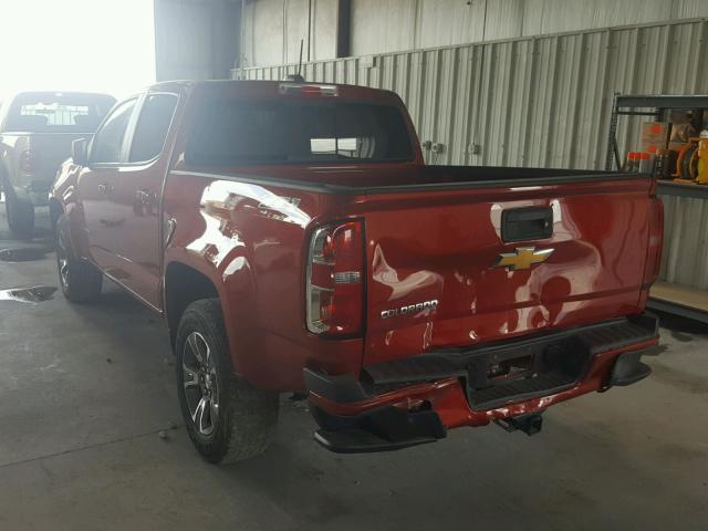 1GCGSDE37G1213521 - 2016 CHEVROLET COLORADO Z RED photo 3