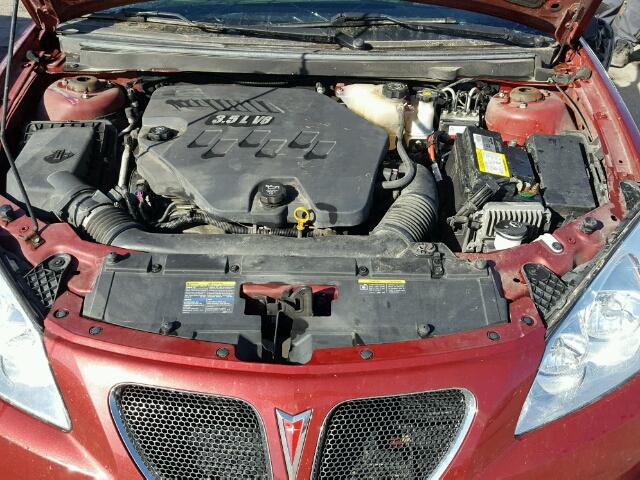 1G2ZH57N194133987 - 2009 PONTIAC G6 RED photo 7