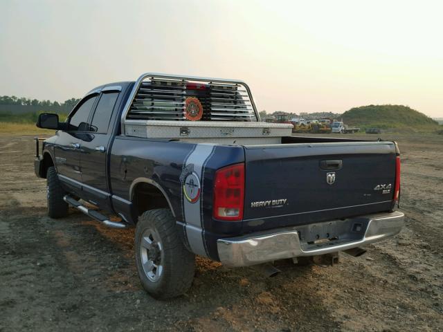 1D7KS28D16J136152 - 2006 DODGE RAM 2500 S ლურჯი ფოტო 3