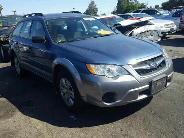 4S4BP60C687323176 - 2008 SUBARU OUTBACK BLUE photo 1