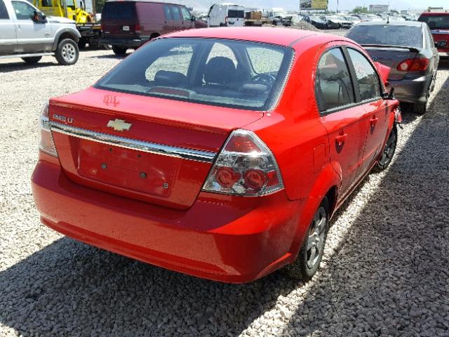 KL1TD5DE9BB135643 - 2011 CHEVROLET AVEO LS RED photo 4