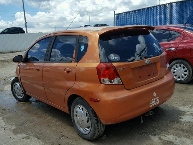 KL1TD62685B429699 - 2005 CHEVROLET AVEO BASE Қызғылт сары фото 3