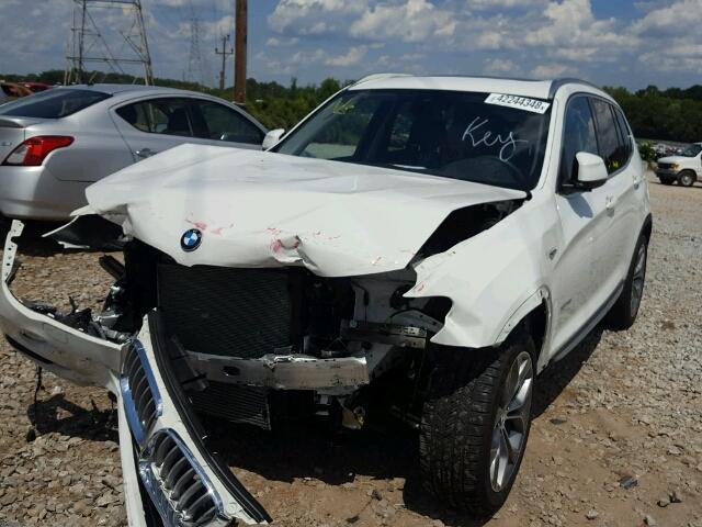 5UXWX7C32H0W39849 - 2017 BMW X3 XDRIVE3 WHITE photo 2