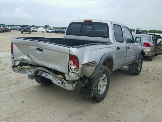 5TEGN92N23Z201867 - 2003 TOYOTA TACOMA DOU SILVER photo 4