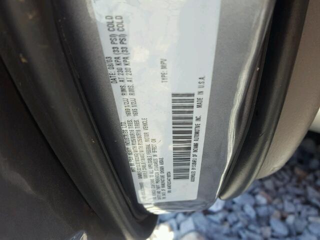 4S4BT62C447100704 - 2004 SUBARU BAJA SPORT GRAY photo 10