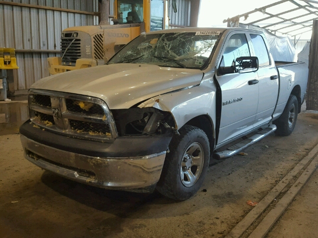 1D7RB1GP1BS680076 - 2011 DODGE RAM 1500 SILVER photo 2