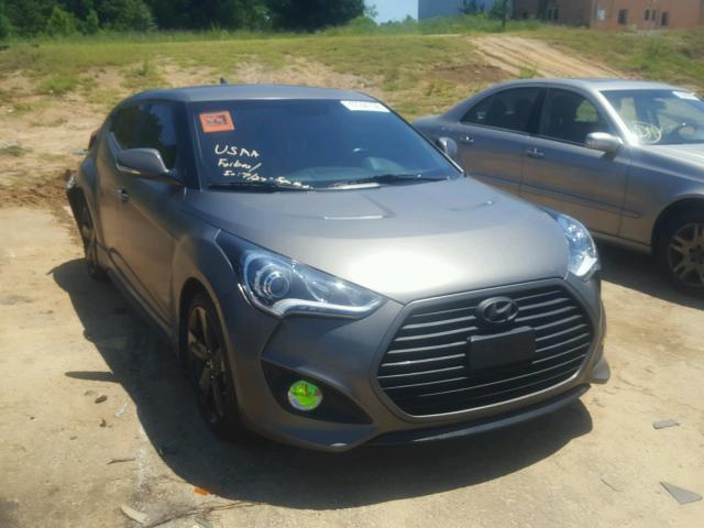 KMHTC6AE1EU195068 - 2014 HYUNDAI VELOSTER T SILVER photo 1