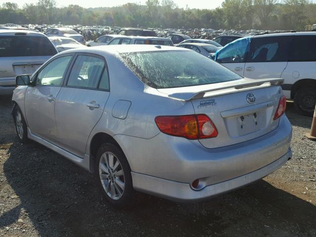 1NXBU4EE8AZ347364 - 2010 TOYOTA COROLLA BA SILVER photo 3