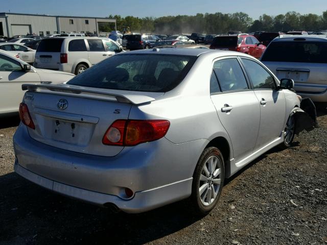 1NXBU4EE8AZ347364 - 2010 TOYOTA COROLLA BA SILVER photo 4