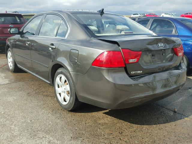 KNAGE228295339564 - 2009 KIA OPTIMA LX BROWN photo 3