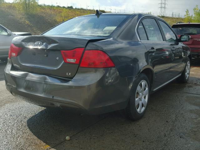 KNAGE228295339564 - 2009 KIA OPTIMA LX BROWN photo 4