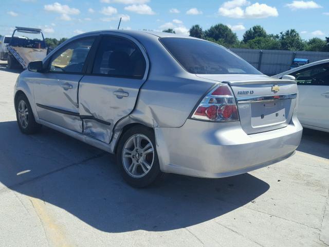 KL1TD5DE6AB119690 - 2010 CHEVROLET AVEO LS SILVER photo 3