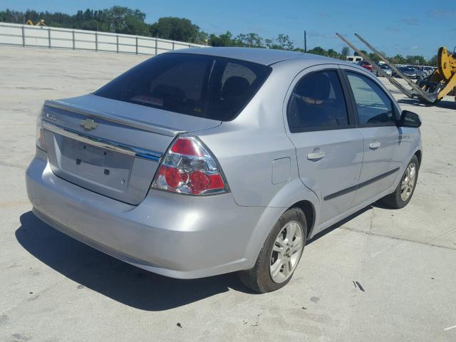 KL1TD5DE6AB119690 - 2010 CHEVROLET AVEO LS SILVER photo 4
