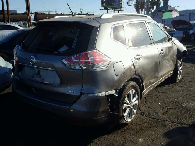 KNMAT2MT6GP642185 - 2016 NISSAN ROGUE S GRAY photo 4