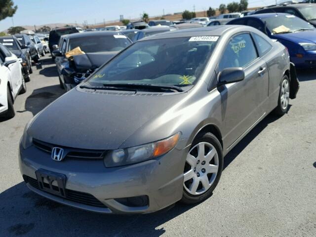 2HGFG12688H539021 - 2008 HONDA CIVIC GRAY photo 2