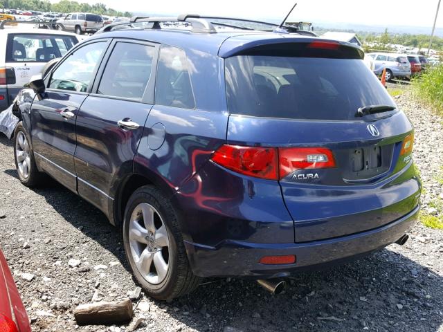 5J8TB18208A012210 - 2008 ACURA RDX BLUE photo 3