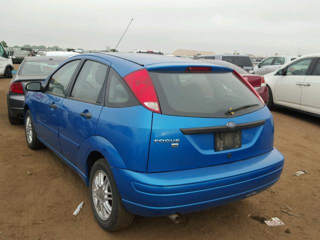 1FAHP37N77W130744 - 2007 FORD FOCUS ZX5 BLUE photo 3