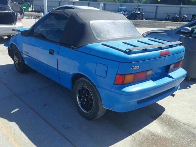 JG1MR3365MK602095 - 1991 GEO METRO LSI BLUE photo 3