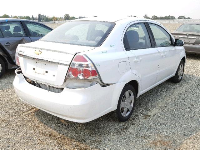 KL1TD5DE2BB219755 - 2011 CHEVROLET AVEO LS WHITE photo 4