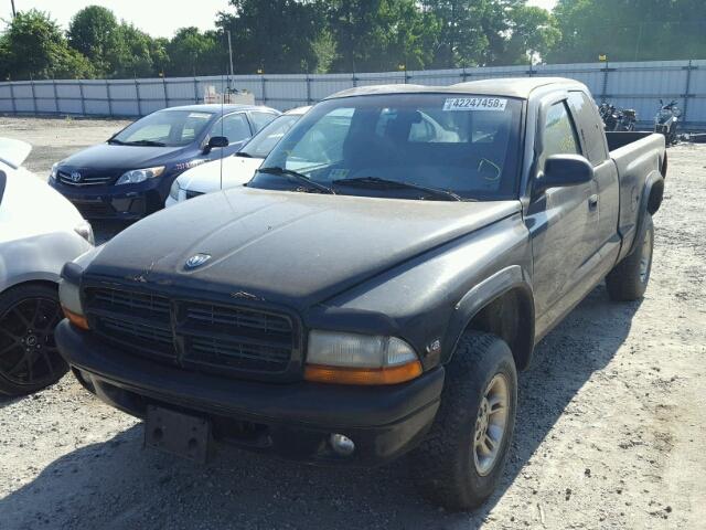 1B7GG23Y1VS294849 - 1997 DODGE DAKOTA BLACK photo 2