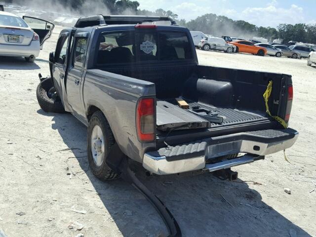 1N6ED27T2YC378897 - 2000 NISSAN FRONTIER C GRAY photo 3